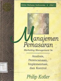 MANAJEMEN PEMASARAN jilid 1
