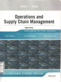 OPERATION and SUPPLY CHAIN MANAGEMENT
