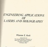 ENGINEERING APPLICATIONS OF LASER AND HOLOGRAFHY