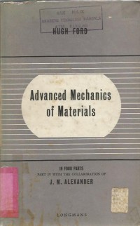 Image of ADVANCED MECHANICS OF MATERIALS