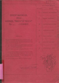 SHOP MANUAL FOR MODEL 6BB1 & 6BD1 DIESEL ENGINES