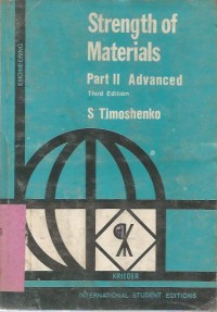 STRENGTH OF MATERIALS PART. II ELEMENTARY THIRD EDITION