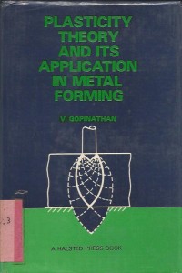 Image of PLASTICITY THEORY AND ITS APPLICATION IN METAL FORMING .