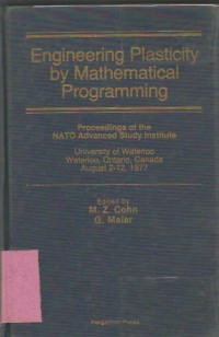 Image of ENGINEERING PLASTICITY BY MATHEMATICAL PROGRAMMING.