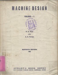 Image of MACHINE DESIGN VOLUME . I