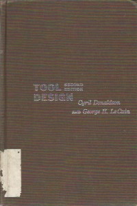 Image of TOOL DESIGN , SECOND EDITION