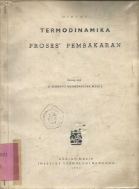 DIKTAT : TERMODINAMIKA PROSES PEMBAKARAN