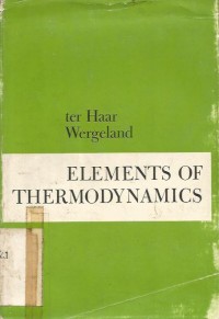 Image of ELEMENTS OF THERMODYNAMICS