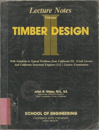 Image of LECTURE NOTES VOLUME TIMBER DESIGN
