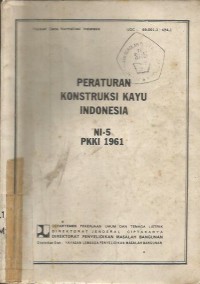 Image of PERATURAN KONSTRUKSI KAYU INDONESIA