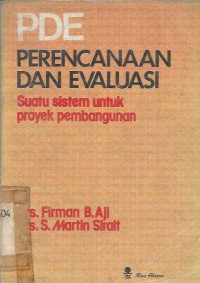 Image of PDE : PERENCANAAN DAN EVALUASI