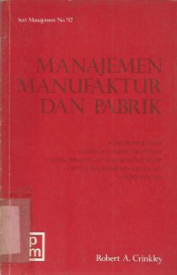 Image of MANAJEMEN MANUFAKTUR DAN PABRIK