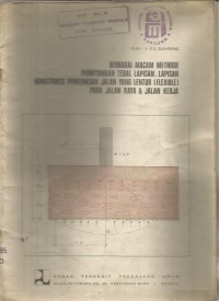 Image of BERBAGAI MACAM  METHODE PERHITUNGAN TEBAL LAPISAN-LAPISAN
