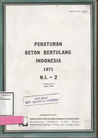 PERATURAN BETON BERTULANG INDONESIA 1971