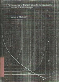 Image of FUNDAMENTALS OF TRANSPORTATION SYSTEM ANALYSIS VOLUME I : BASICCONCEPT