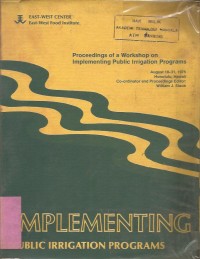Image of IMPLEMENTING PUBLIC IRRIGATION PROGRAMS