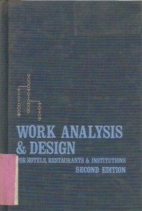Image of WORK ANALYSIS & DESIGN FOR HOTEL & RESTAURANT& INSTITUTIONS