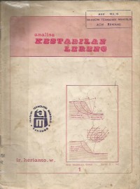 Image of ANALISA KSTABILAN LERENG  I