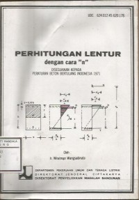 PERHITUNGAN LENTUR DGN  CARA  “N”