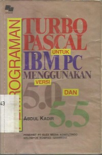 Image of TURBO PASCAL UNTUK IBM PC MENGGUNAKAN 5.0 DAN  5.5