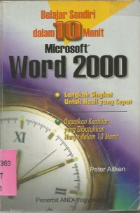 Image of BELAJAR SENDIRI DLM 10 MNT MICROSOFT WORD 2000