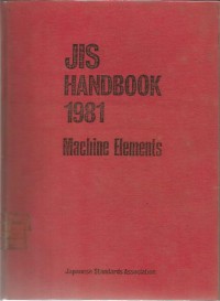 JIS HANDBOOK 1981 MACHINE ELEMENTS