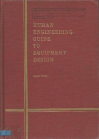 Human Engineering Guide To Equipment Design